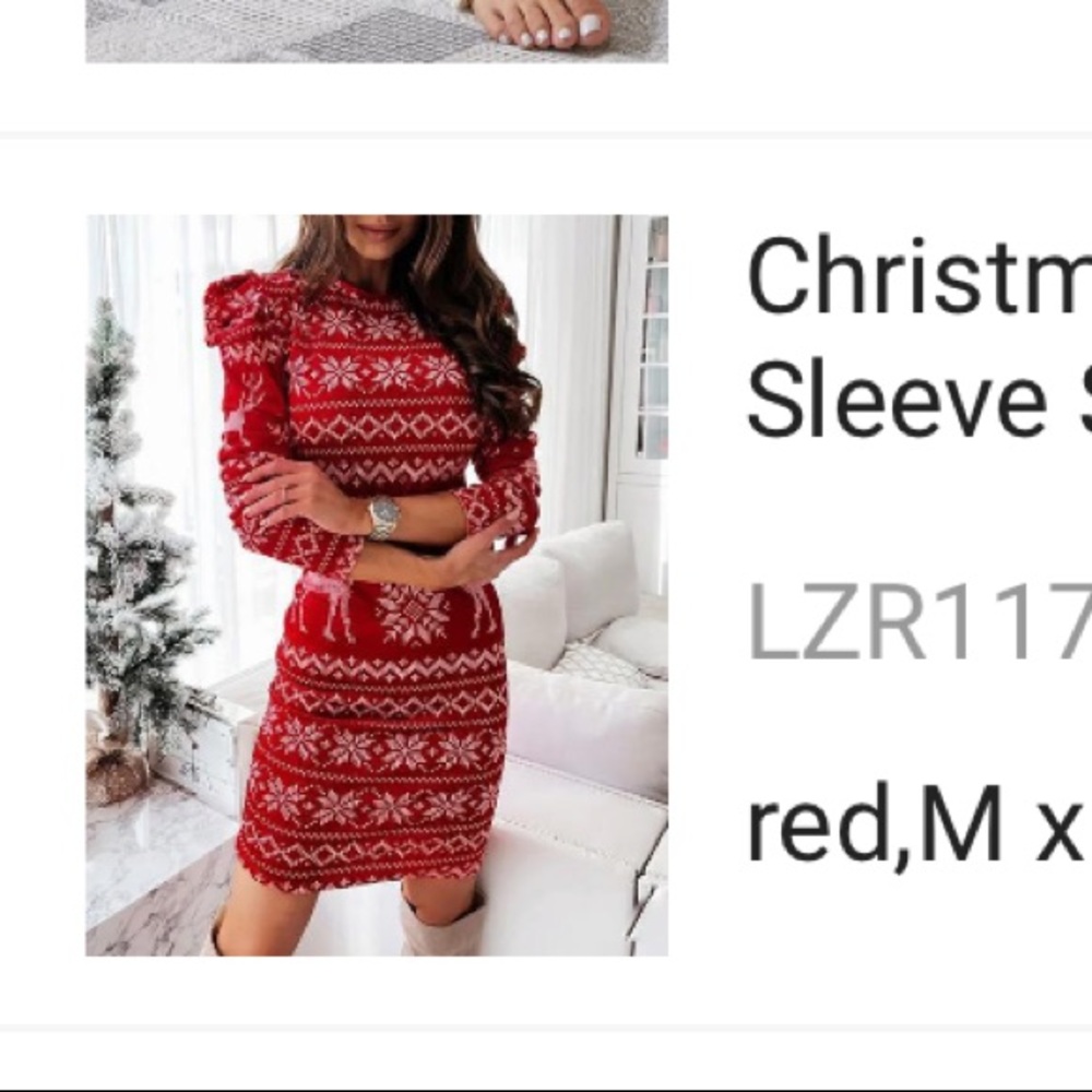 Chic me Christmas faux sweater dress
